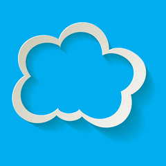 Cloud Cloud-Computing Rechnen in der Wolke Blau