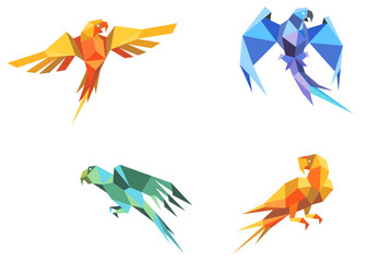 Perroquets en origami