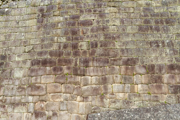 Inca wall in the city Machu-Picchu,Peru