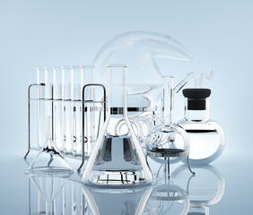 Fototapeta na wymiar Equipment for chemistry experiments