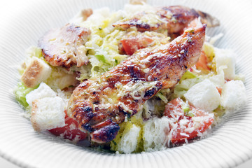 salad with crouton and meat