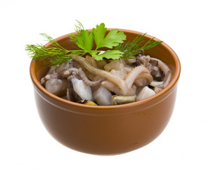 Raw seafood cocktail