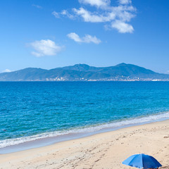 Fototapeta na wymiar Plaża na południe od Ajaccio Korsyce