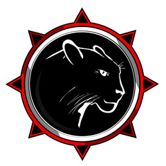 Naklejka premium Panther on a black background