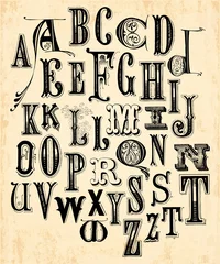 Fotobehang Vintage alfabet © lynea