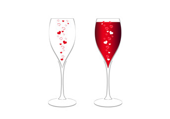 2 coupes de coeurs - Saint Valentin