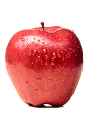 wet red delicious apple
