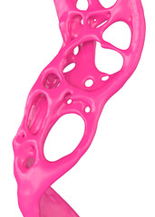 abstract flowing pink paint