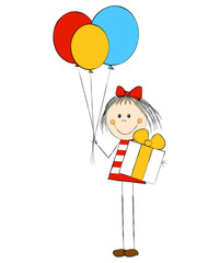 Girl with balloon