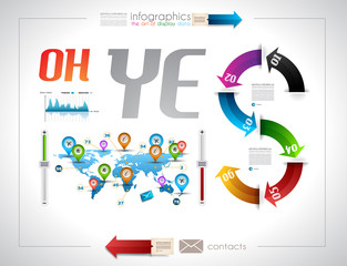 Infographic template design - Original geometrics