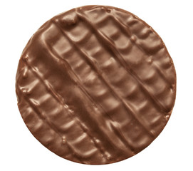 chocolate chip cookie isolated on white background