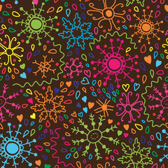 Floral seamless pattern in vector.