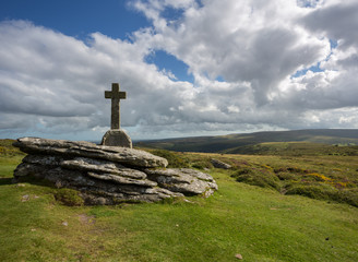Memorial Cross on Dartmoor.