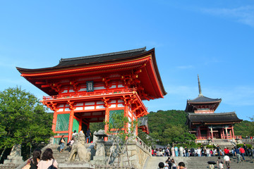 Naklejka premium Kiyomizudera Temple, Kyoto, Japan..
