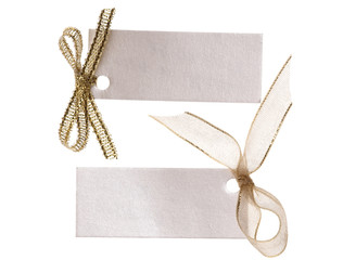 Two paper tag label 