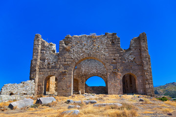 Ruins at Aspendos in Antalya, Turkey