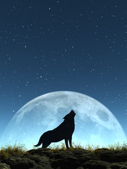 Heulender Wolf