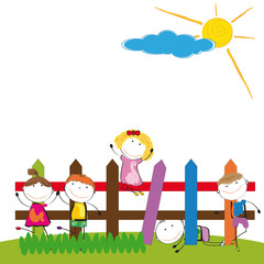 Naklejka premium Happy kids