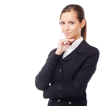 Lovely bussineswoman in black jacket