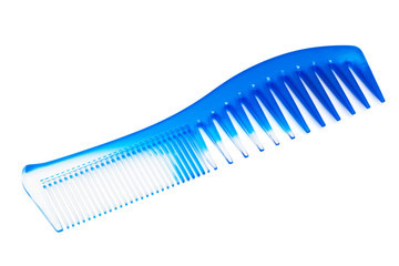 blue plastic comb