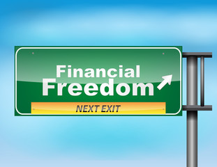 Road sign concept with the text Financial - 49403825