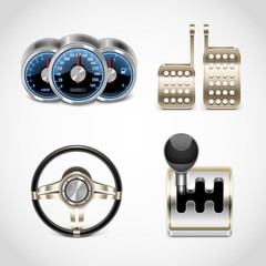 car parts vector icons set 2