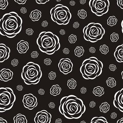 Illustration vectorielle de modèle sans couture avec des roses