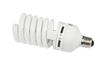 energy-saving lamp on a white background