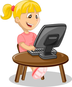 Девушка и компьютер