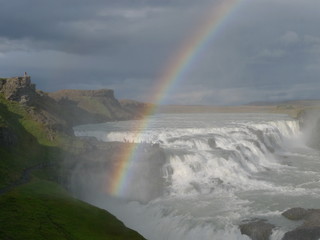 gullfoss waterfall in iceland