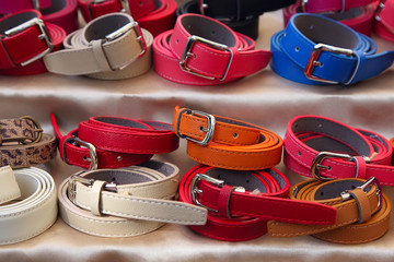 Multicolored women's belts