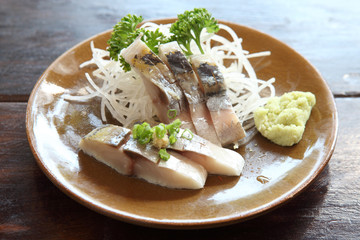 Saba sashimi , mackerel