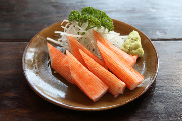 crab stick sashimi