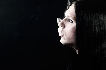 Portrait eines leidenschaftlichen Rauchers