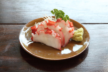Octopus sashimi