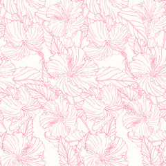 pattern with hibiscus © melazerg