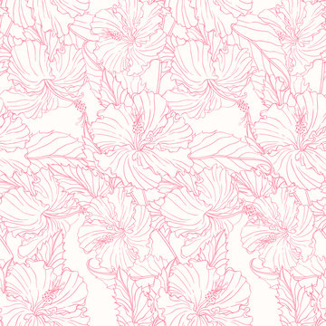 pattern with hibiscus