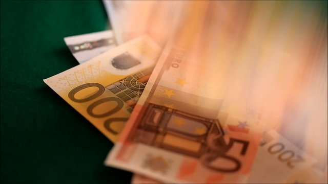 Euro banknotes, spend, pay