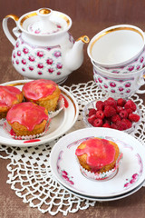 Raspberry cupcakes