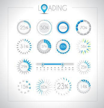 Set of Loading design elements