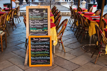 venetianisches Straßenrestaurant