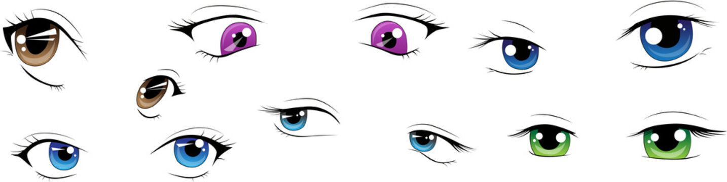 Manga-Augen Ausdrücke - Vektorpaket