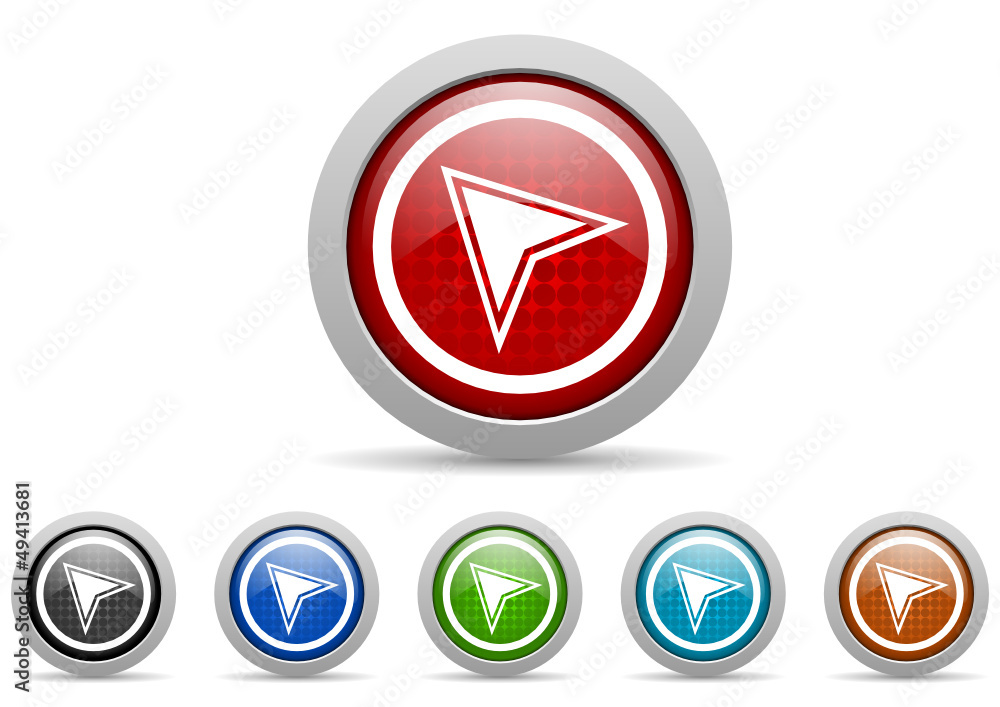 Poster navigation vector icon set