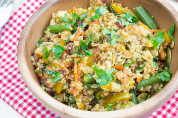 Stir-fry with quinoa