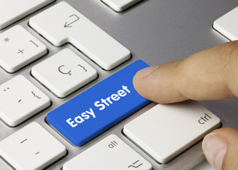 Easy Street keyboard key. Finger