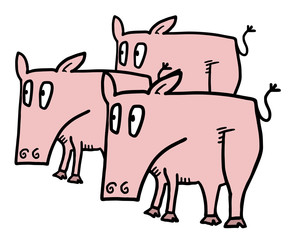 Three pigs