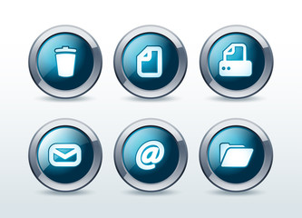 Document button icon set vector illustration