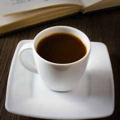 coffee and book