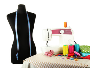 Sewing machine, dummy and other sewing equipment isolated