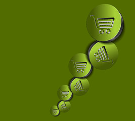 shopping cart icon, shopping basket design- vector illustration